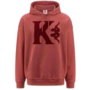 Kappa - Sweatshirt met capuchon met grote Authentic voor heren – bruin – maat XL, lichtbruin, XL, Lichtbruin