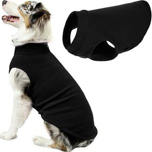 Gooby Hondenfleece vest voor honden, zwart, 4XL, warme fleece trui voor honden, winterkleding voor kleine honden of meisjes, hondentrui voor kleine tot grote honden