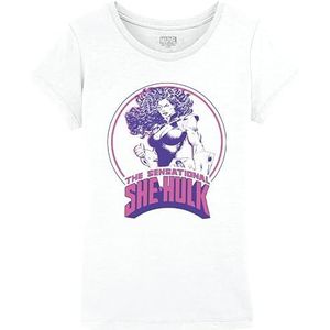 Marvel T-shirt voor meisjes, wit, 12 jaar, Wit.