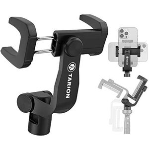 TARION Smartphone-statiefhouder, 360 graden draaibaar, klemadapter voor mobiele telefoon, statiefhouder voor camera, selfiestick, verstelbare clip