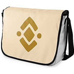 Bonamaison Digitaal bedrukte schoudertas voor studenten, schoudertas, portemonnee, schoolranage, grootte: 29 x 36 cm