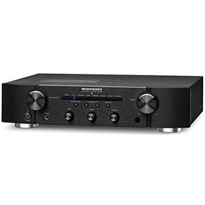 Marantz PM6007 HiFi stereo versterker, 2 x 60 W, optische ingang, phono-ingang, subwoofer, zwart