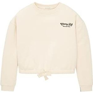 TOM TAILOR Meisjes Sweatshirt Oversized Fit Sweatshirt 24018 Lichtamandel, 176, 24018 - lichtamandel