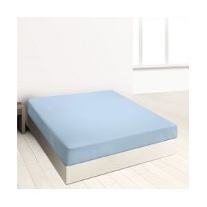 Burrito Blanco | Hoeslaken 135 x 190/200 cm | bed van 135 cm (+ beschikbare maat) | katoen - polyester stof 50/50 | design A7 blauw