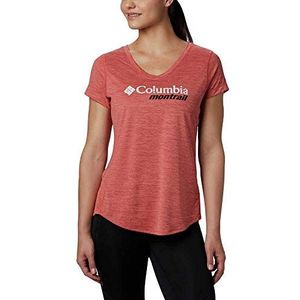 Columbia Trinity Trail II Graphic T-shirt voor dames, donkerkoraal