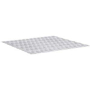 TATAY Douchemat, antislip, pvc, met zuignappen, schimmel- en microbenbestendig, antibacterieel, visdesign, wit, 54 x 54 cm