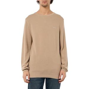 GANT Cotton Pique C-Neck Trui, Dry Sand, L voor heren, droog zand, L, Droog zand, L