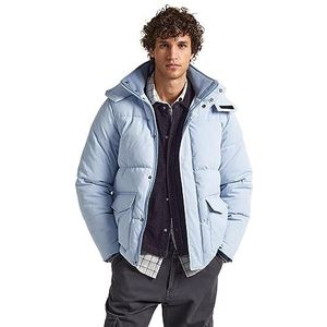 Pepe Jeans Bienne Donsjack voor heren, Blauw (verkleurd)