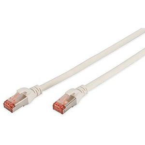 DIGITUS Cat 6-3 m LAN-kabel RJ45 netwerkkabel S/FTP afscherming compatibel met Cat 6A en Cat 7 wit