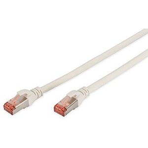 DIGITUS Cat 6-3m LAN-kabel, RJ45, afscherming, S/FTP, compatibel met Cat 6A en Cat 7, wit