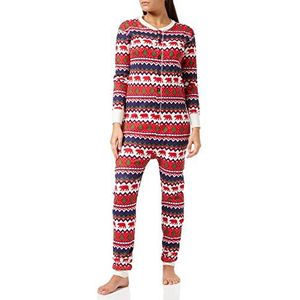 Hatley Fair Isle Bear & Moose Family Union Suits Pijama-set, uniseks, Union kostuum voor volwassenen, marineblauw Bear Fair Isle