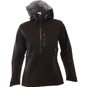 Twentyfour Vail outdoorjas voor dames, hoogwaardige jas voor alle weersomstandigheden, 3-laags, zwart - asfalt