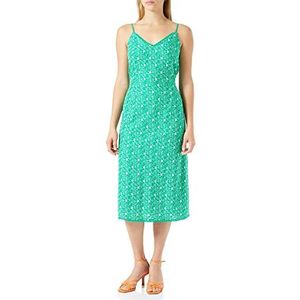VERO MODA Vmsoney Singlet Calf Dress WVN kanten jurk voor dames, felgroen/details: sneeuwwitte lijnen, XS, Helder groen/details: sneeuwwitte lijnen