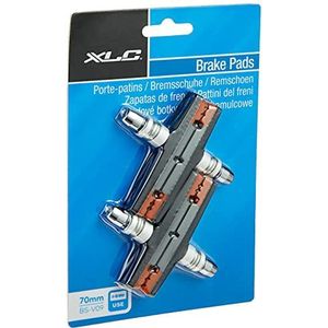 XLC Remschoenen V-Brake Bs-v09 4-delige set 70 mm fietsonderdelen unisex - volwassenen, oranje, grijs, zwart, één maat