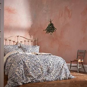 Edinburgh Weavers Malory beddengoedset voor tweepersoonsbed, katoen, marineblauw