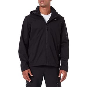 CMP Lichtgewicht, winddicht en waterdicht softshell Melange Jacket Wp 8.000 softshell jas voor heren, zwart.