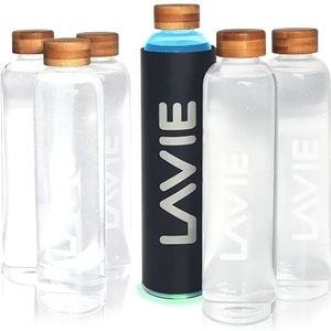 LaVie Pure Innovatieve waterzuiveraar met UVA-licht. Familiepakket – 1 luchtreiniger + 6 flessen van 1 liter. Verander je kraanwater in zoet en heerlijk water in 15 minuten. Kleur: antraciet