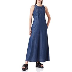 Love Moschino Dames maxi-jurk mouwloos blauw 48, Blauw