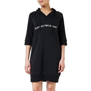 Emporio Armani Iconic Terry Maxi Sweatshirt voor dames, zwart.