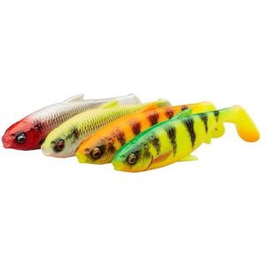 Savage Gear 3D River Roach 12cm 17G Dark Water Mix 4 stuks rubberen vissen