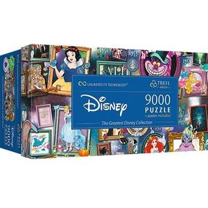Trefl Prime UFT puzzel: Disney, The Greatest Disney Collection, 9000 stukjes, grote puzzel, bio, eco, collage met sprookjesfiguren, entertainment voor kinderen vanaf 12 jaar