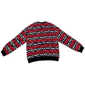 Love Moschino Dames ronde hals sweatshirt met logo Print Stripes, 48, Strepen