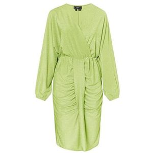 SIDONA Robe de soirée pour femme avec fil brillant, citron vert, M