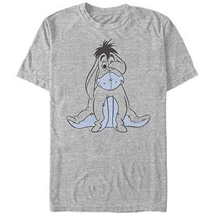 Disney Uniseks Winnie the Pooh Basic Schets Eeyore Organic T-shirt met korte mouwen Melange Grey, XL, Melange Grey