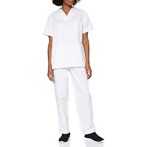Misemiya - Uniform unisex blouse - medisch uniform met bovendeel en broek - ref. 8178, sanitaire kazak 817-2, wit