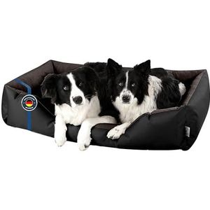BedDog® Hondenbed LUPI, zwart/bruin, XXL ca. 120 x 85 cm, mand, hondenkussen
