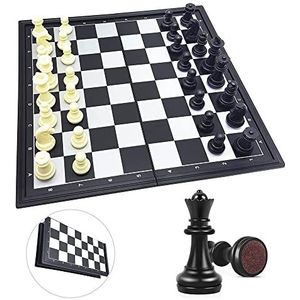 Lexibook Chessman® Classic, Magnetisch en opvouwbaar schaakspel, 32-delig, familiespel, zwart/grijs, CGM320