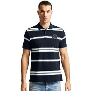 Street One MEN D319550 Polo heren, diep marineblauw