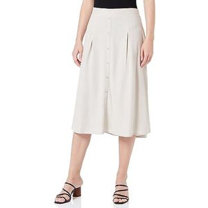 VERO MODA Vmjesmilo Hw Calf Rok Wvn Ga Noos Damesrok, Zilveren voering.