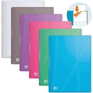 OXFORD Protège-Documents Hawaï A4 40 vues / 20 Pochettes Couverture Polypro Coloris Assortis