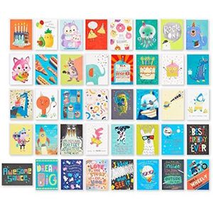 American Greetings Deluxe 6534932 verjaardagskaart voor kinderen, 40 stuks