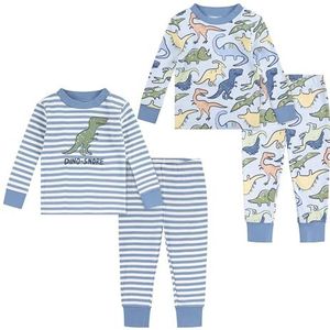 Huggies Little Hugs Huggies® Snug Sleep Set (4-delig) Pijama-set voor babyjongens, Blauw/Groen