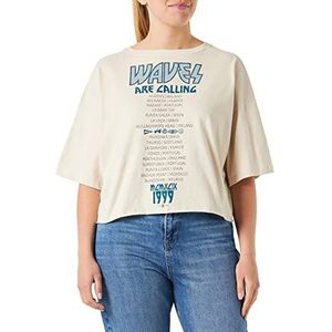Hurley Oceancare T-shirt voor dames, kort design, bedrukt, fantoomrug, XS, Phantom
