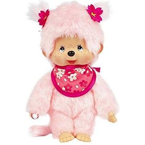 Bandai - Monchhichi - pluche - Pinky Sakura roze 20 cm - 24289