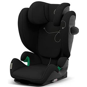 CYBEX GOLD Solution G i-Fix autostoel voor auto's met en zonder ISOFIX van ca. 3 tot 12 jaar (100-150 cm) van ca. 15 tot 50 kg Moon Black