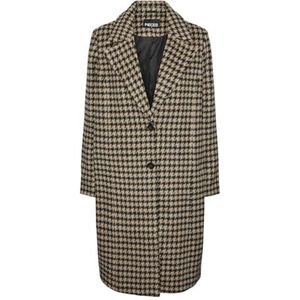 PIECES Pcandrea Check Mm Damesjas, zwart/patroon: houndstooth Silver Mink