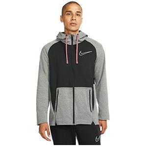 Nike Therma-fit heren hoodie rits, zwart/grijs/zwart/wit, L