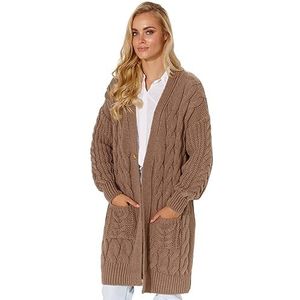 Makadamia Cardigan pour femme, cappuccino, taille unique