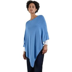 Street One A580760 fijn gebreide poncho modieuze sjaal, Marina Blue