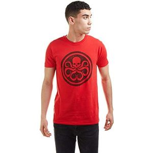 Marvel Hydra Logo T-shirt voor heren (1 stuk), Rood