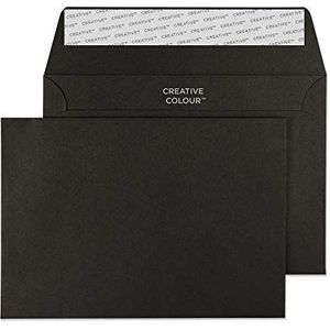 Blake Creative Colour enveloppen, zelfklevend C6, 114 x 162 mm, 120 g/m², Jet Black, 500 stuks
