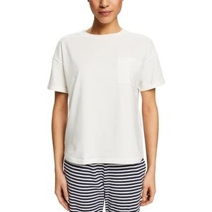 ESPRIT Cosy Melange Sus dames T-shirt S_SLV, gebroken wit 38, gebroken wit