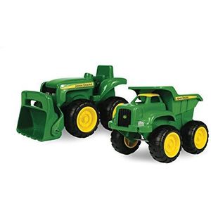 John Deere 15,2 cm speelgoed-kipper en tractor met oplader, groen