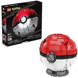Mega Construx Pokemon Ball om te bouwen reuzen-Pokémon bal, 303 delen, voor kinderen vanaf 10 jaar, HBF53