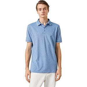 Koton Polo col boutonné pour homme Coupe ajustée, Indigo (In3), XL