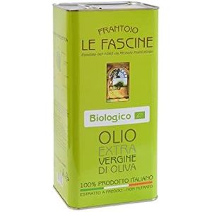 Le Fascine 100% Italiaanse Pugliese Provençaalse Extra Vierge Olijfolie Gemaakt van een enkele Provençaalse cultivar (Peranzane) (doos van 5 liter)